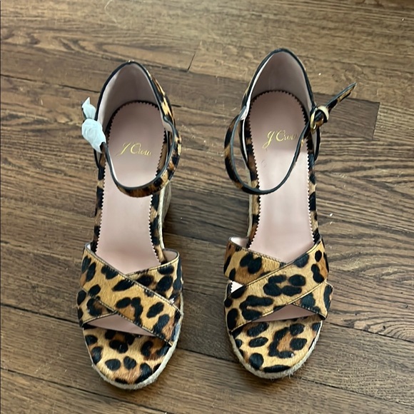 J. Crew Leopard Print Women's Sandals - Picture 1 of 5